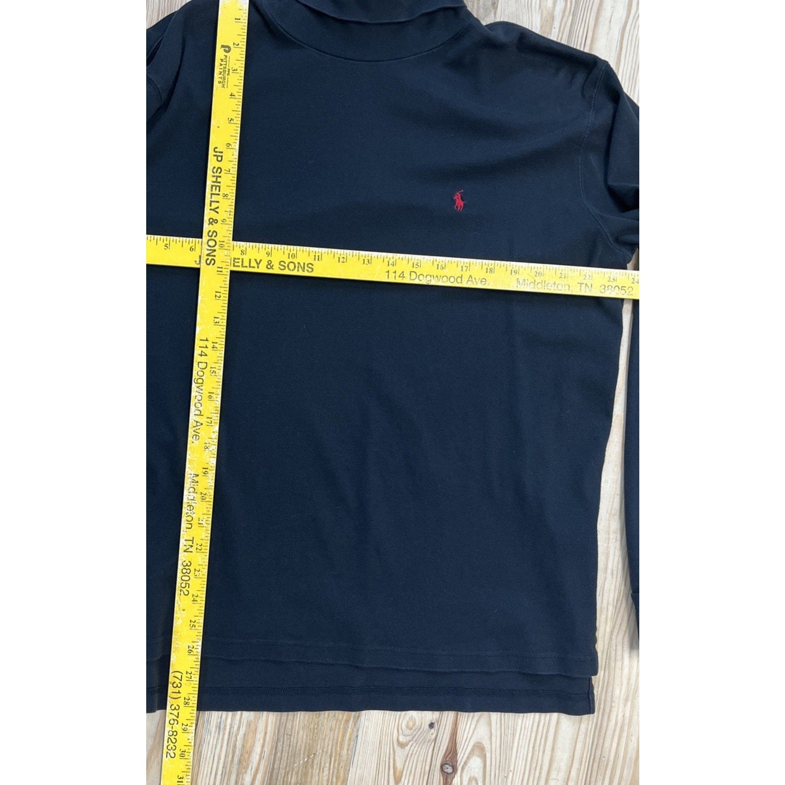 90s Polo Ralph Lauren Turtleneck Shirt Mens XL Black L/S Pullover 100% Cotton