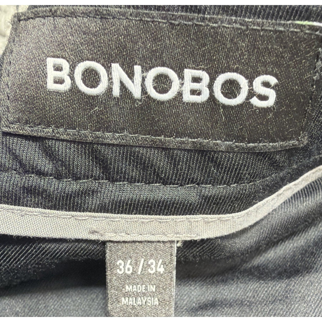 Bonobos Dress Pants Wednesday Blue Micro stripe Slim Straight Size 36x28.5 Hem