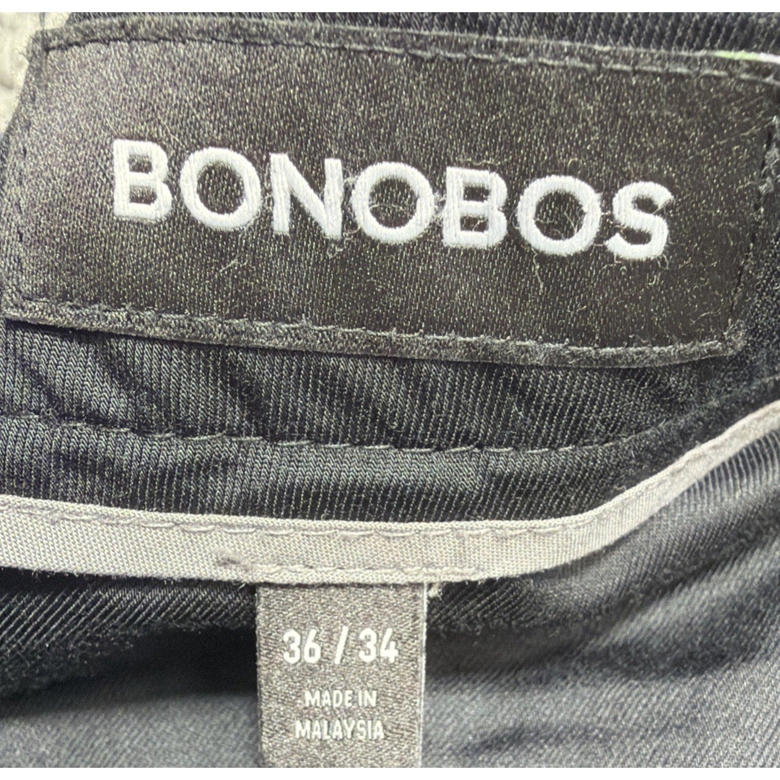 Bonobos Dress Pants Wednesday Blue Micro stripe Slim Straight Size 36x28.5 Hem