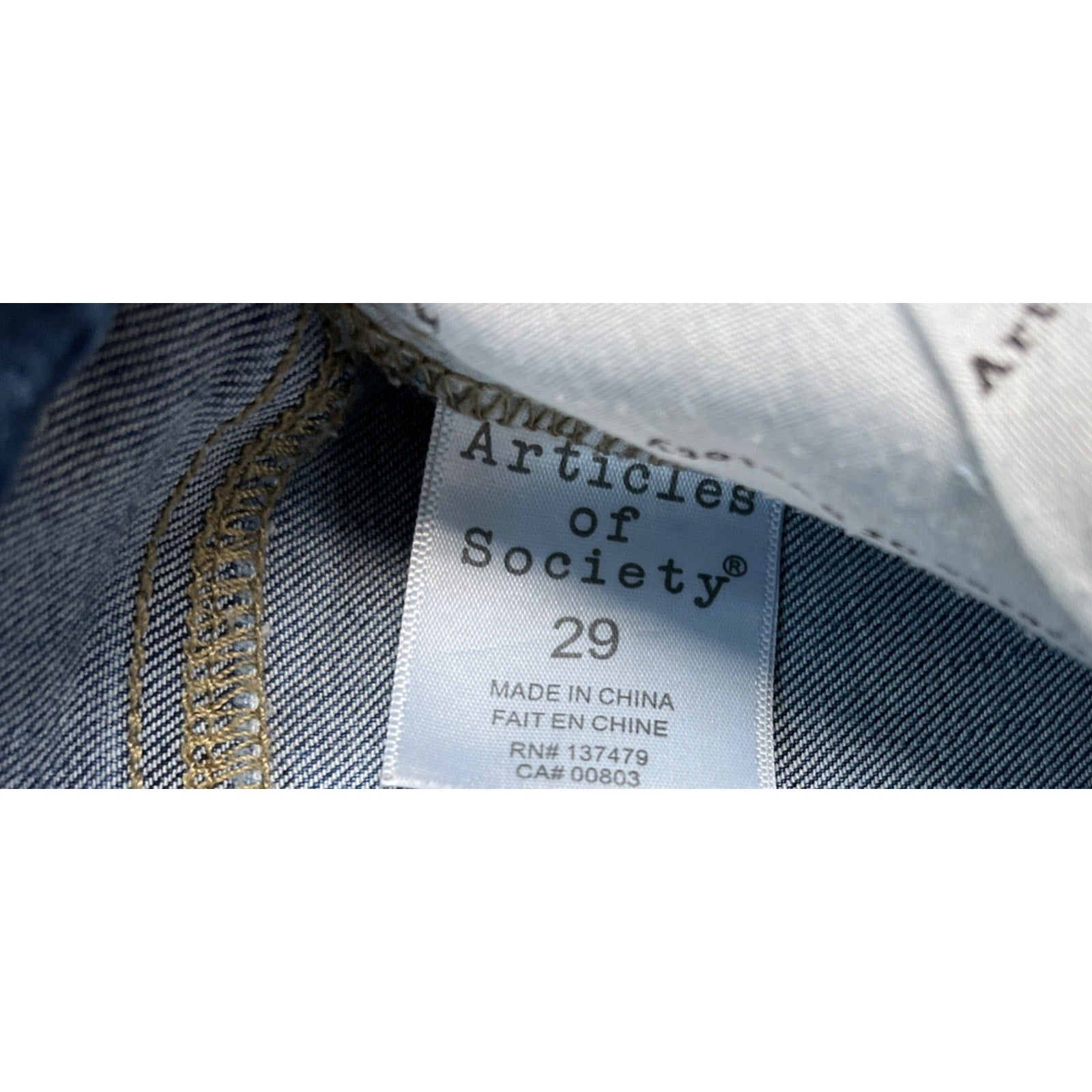 Articles of Society Women's Capitan Wash Medium Classic Skinny Leg Jeans Sz 29