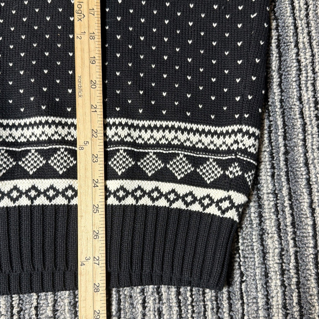 Vtg 90s Ralph Lauren American Living Ski Fair Isle Sweater Mens XL Black NWT