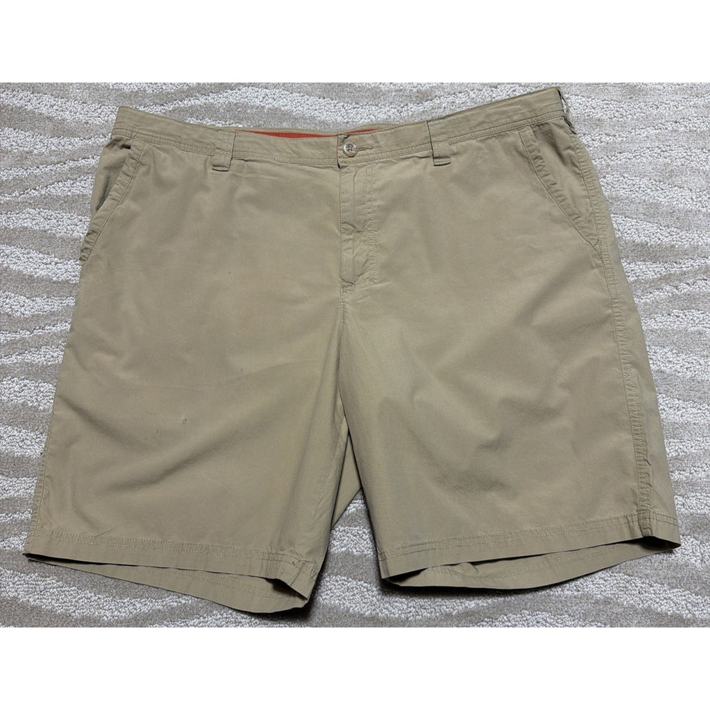 Columbia Men's Trail Shorts XM4805 Beige Flat Front 10" Mid Rise Size 42