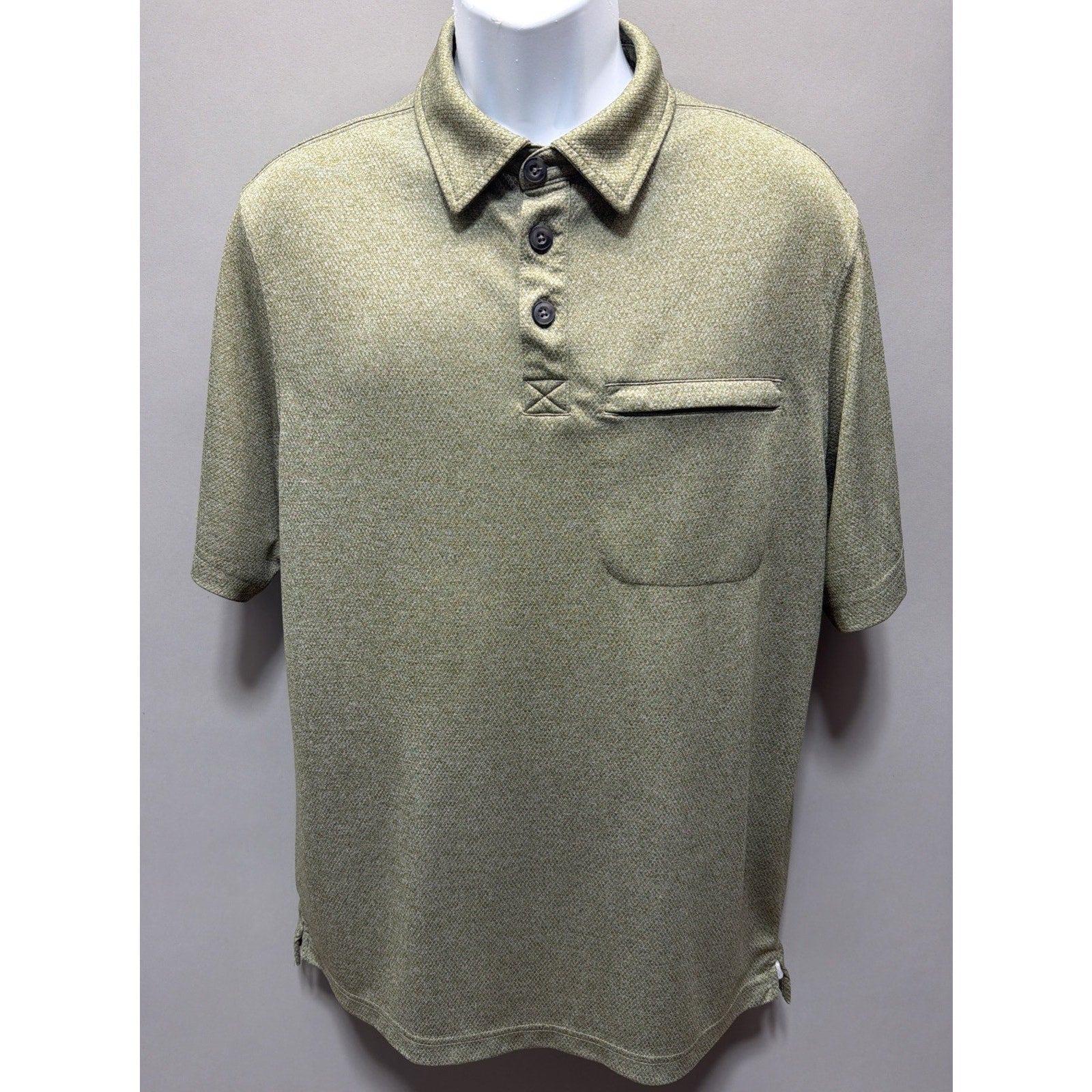 Duluth Trading Company Olive Green Short Sleeve Polo Shirt Size M Men’s
