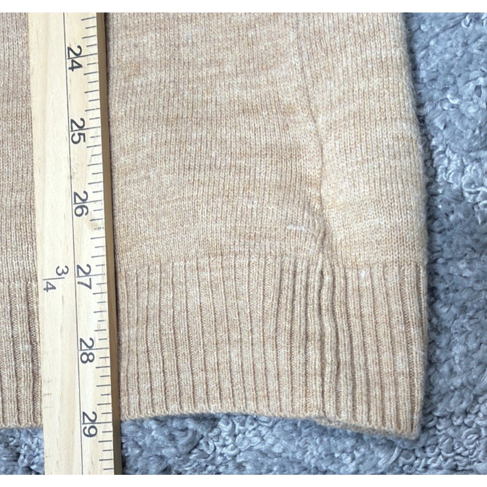 Women Spring+Mercer Brown Pullover Sweater Sz 2X Cowl Neck 3/4Sleeve Acrylic