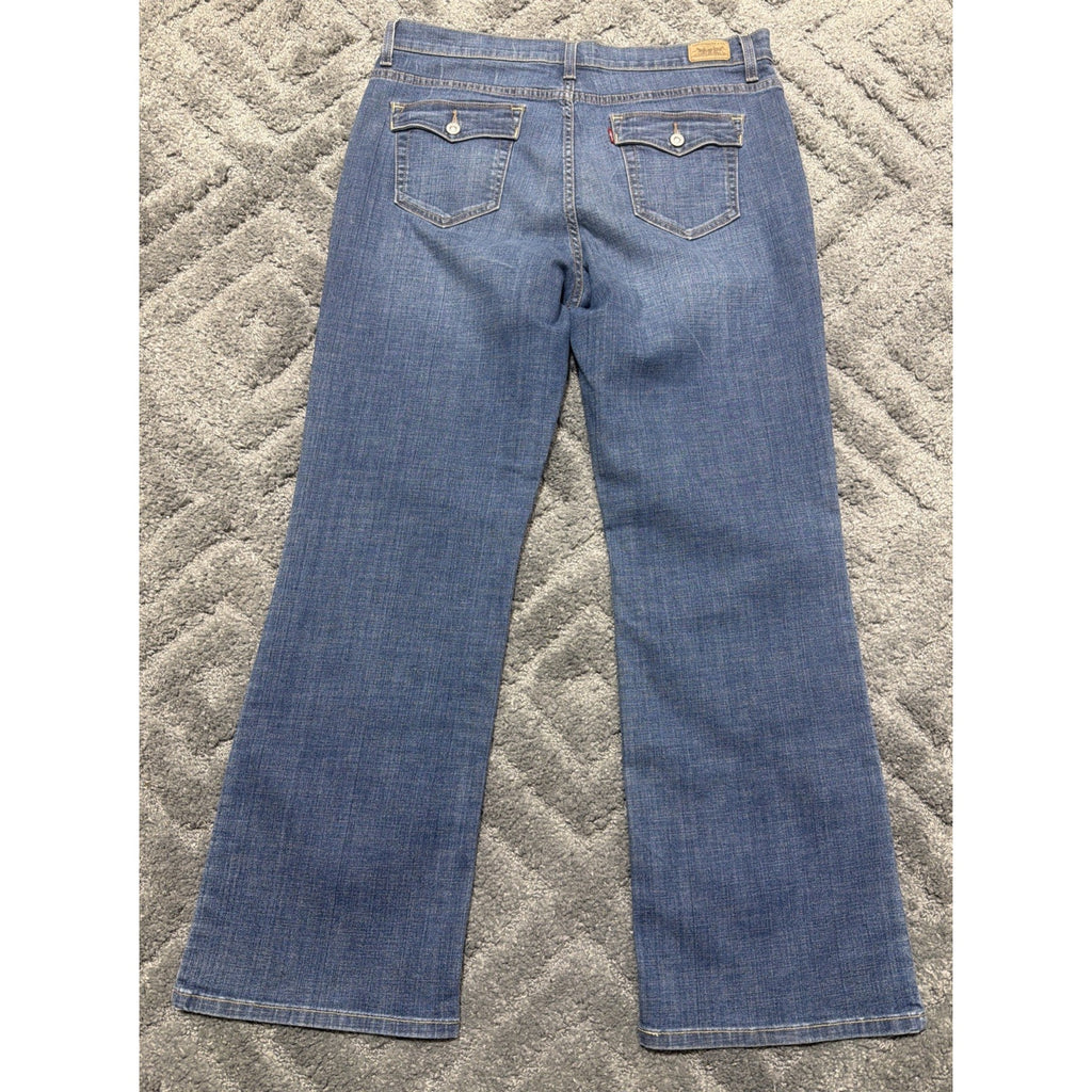 Levi's Womens 512 Perfectly Slimming Bootcut Size 18 Mid Rise Flap Pocket Jeans