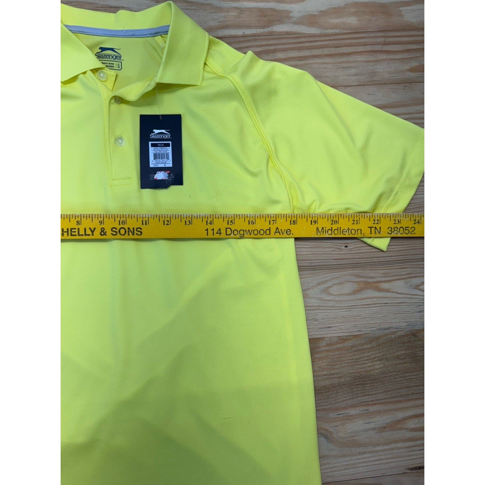 Slazenger Hydro-Dry Mens Lightweight Yellow Tonic Golf/Polo Shirt Sz Small NWT