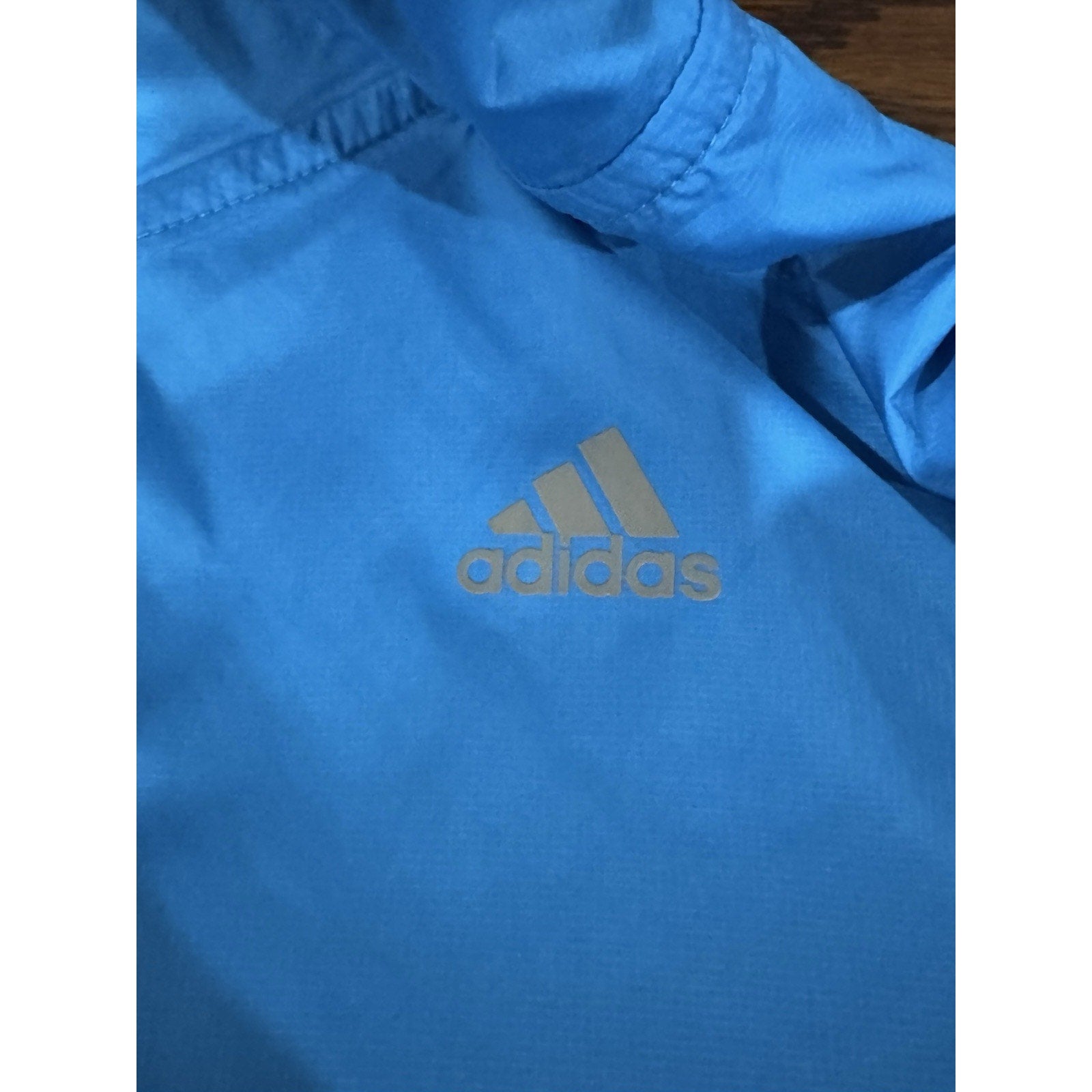 Adidas Running Anthem Jacket Women's S Lightweight Packable Blue Logo