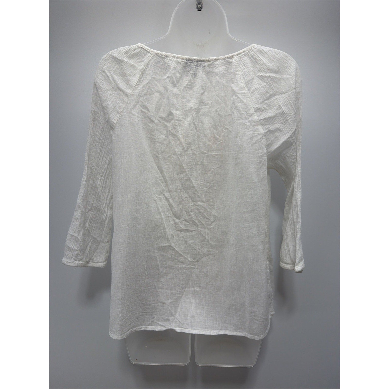 Old Navy Womens Top Short Sleeve Shirt Tropical Blouse Button Up Orange M