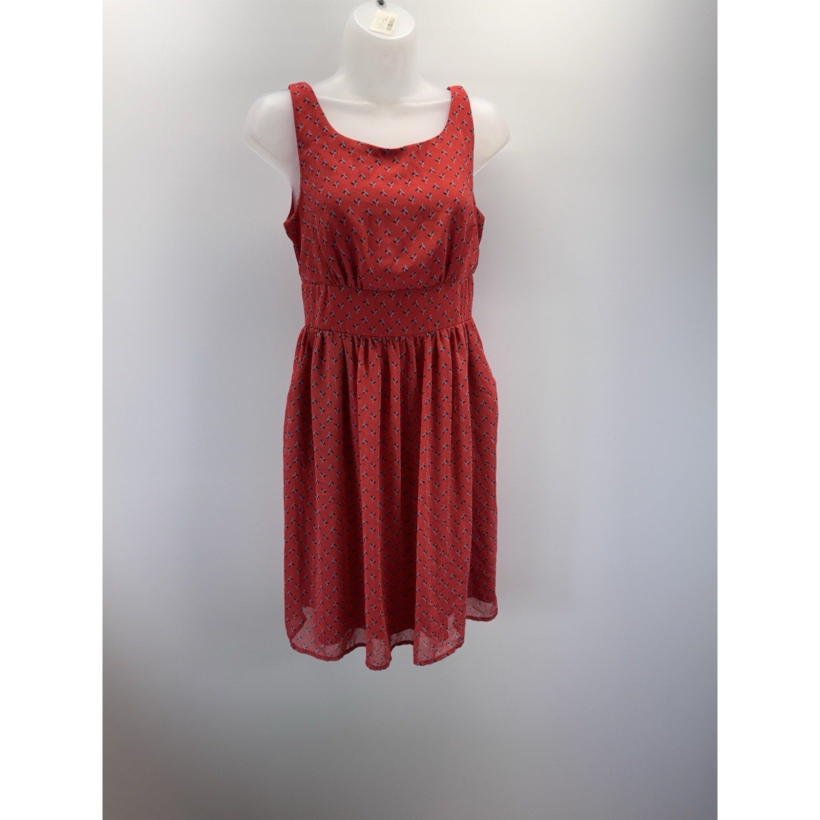 Maurices Coral Sleeveless Dress Juniors Size 5/6 Pockets