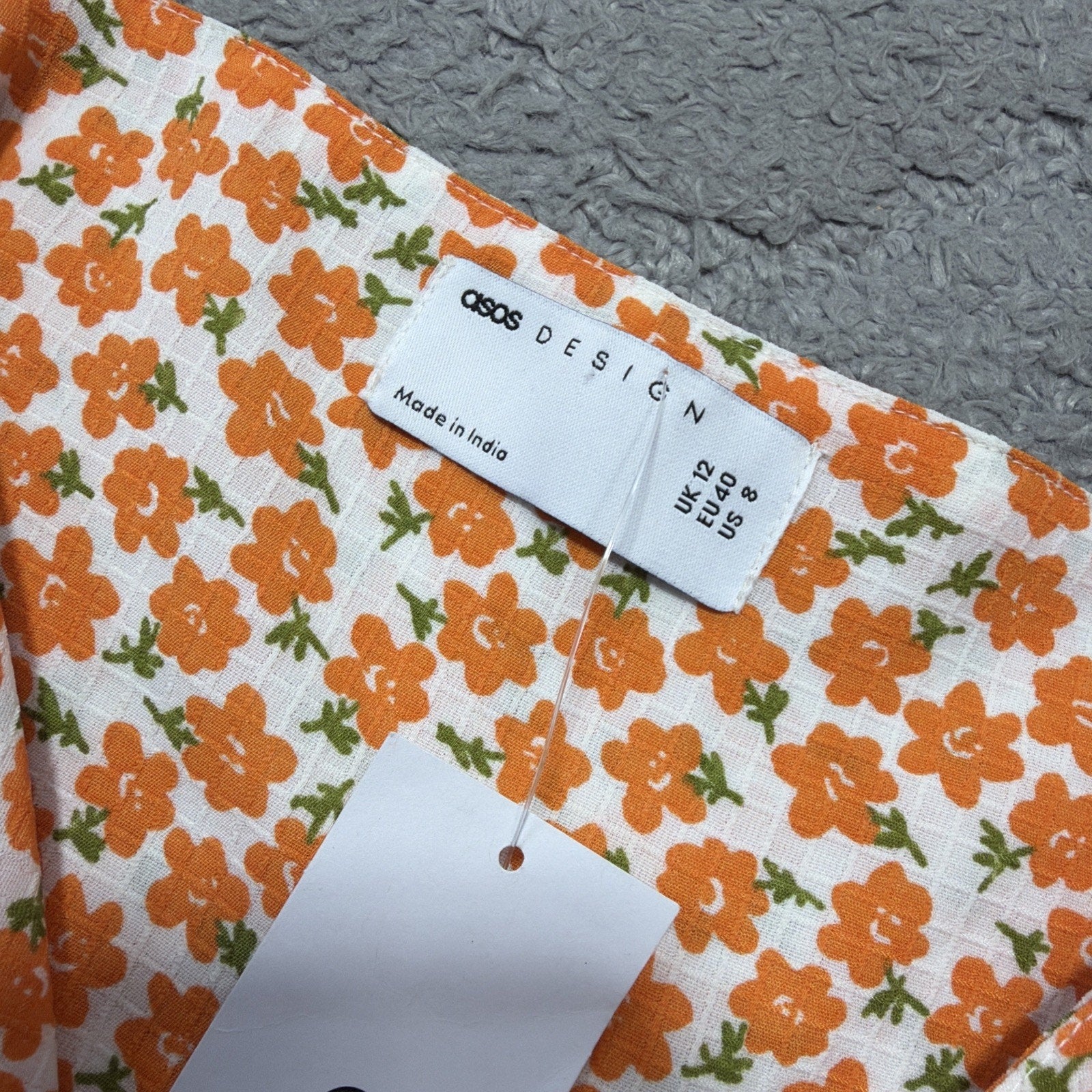 ASOS Cropped Floral Print Tank Size 8 NWT