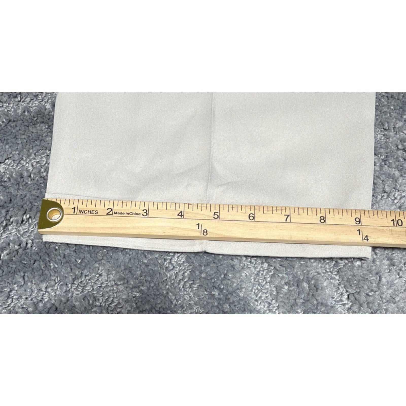 Perry Ellis Portfolio Pleated Front Dress Pant Size 36x30 Cuffed Beige Polyester