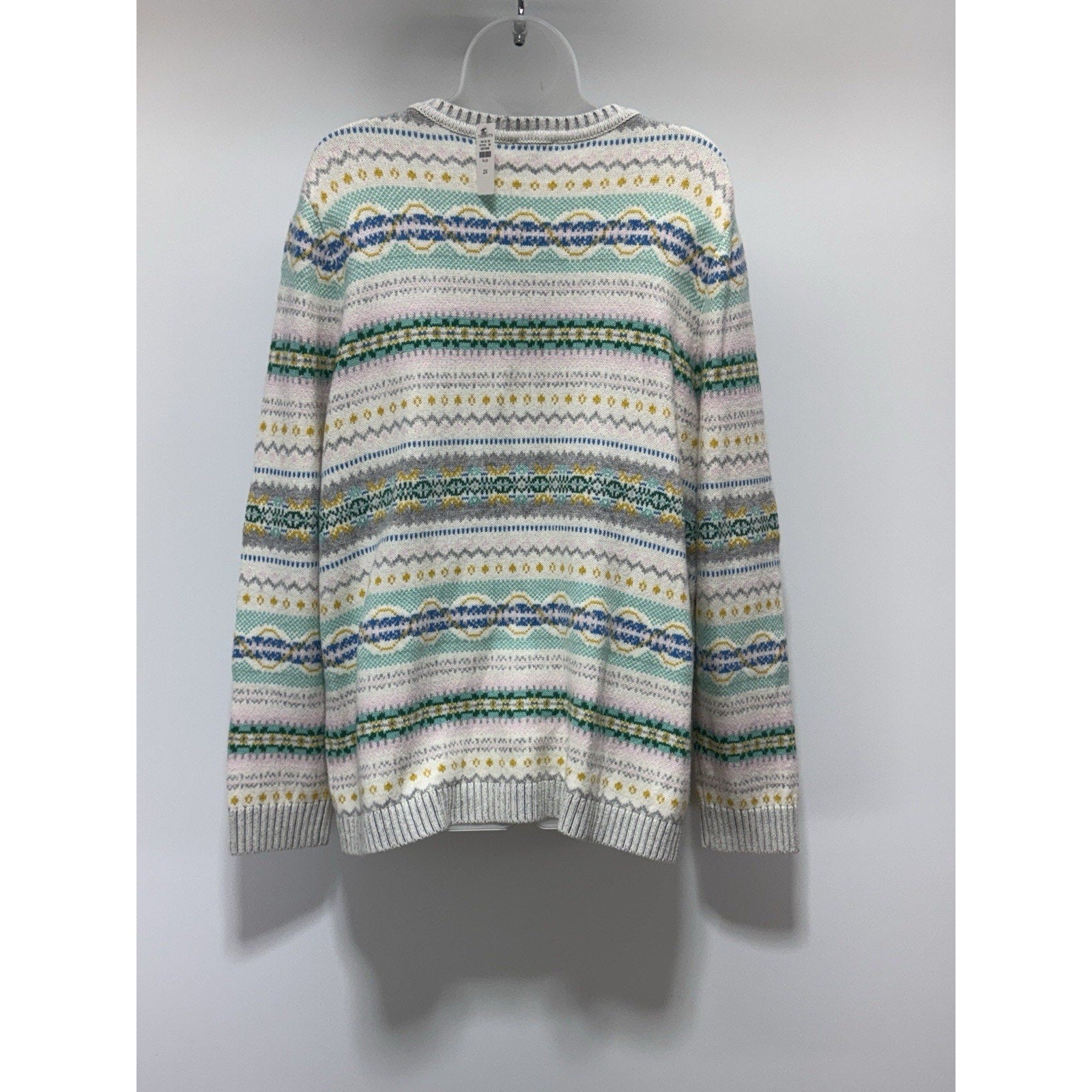 Talbots Plus Fair Isle Multi Striped Crewneck Sweater Women’s Size 2X NWT
