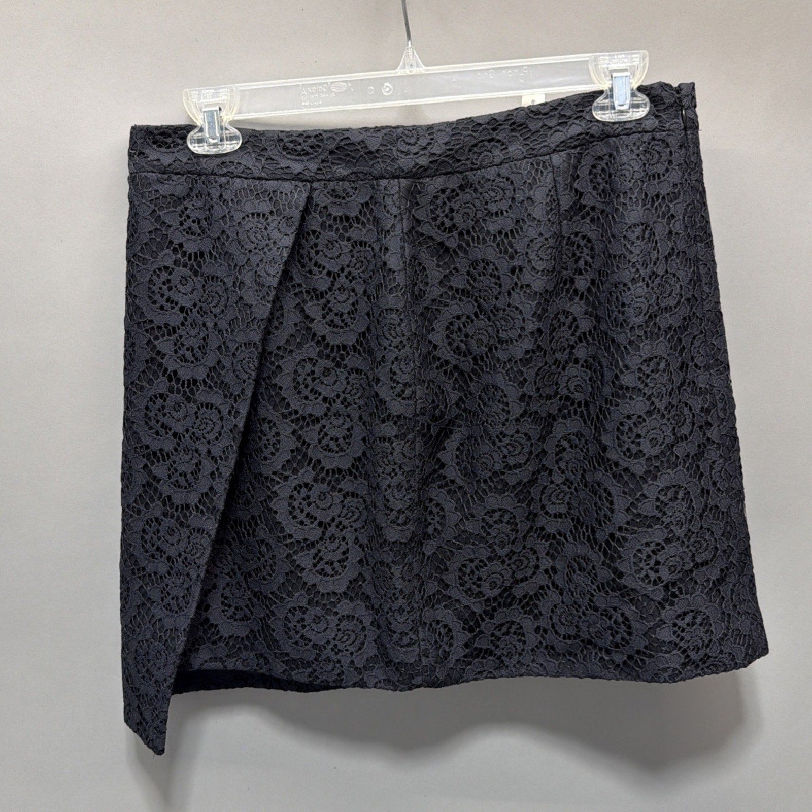 Madewell Mini Skirt Womens 14 Lace Asymmetrical Wool Blend E5096 Dark Romance