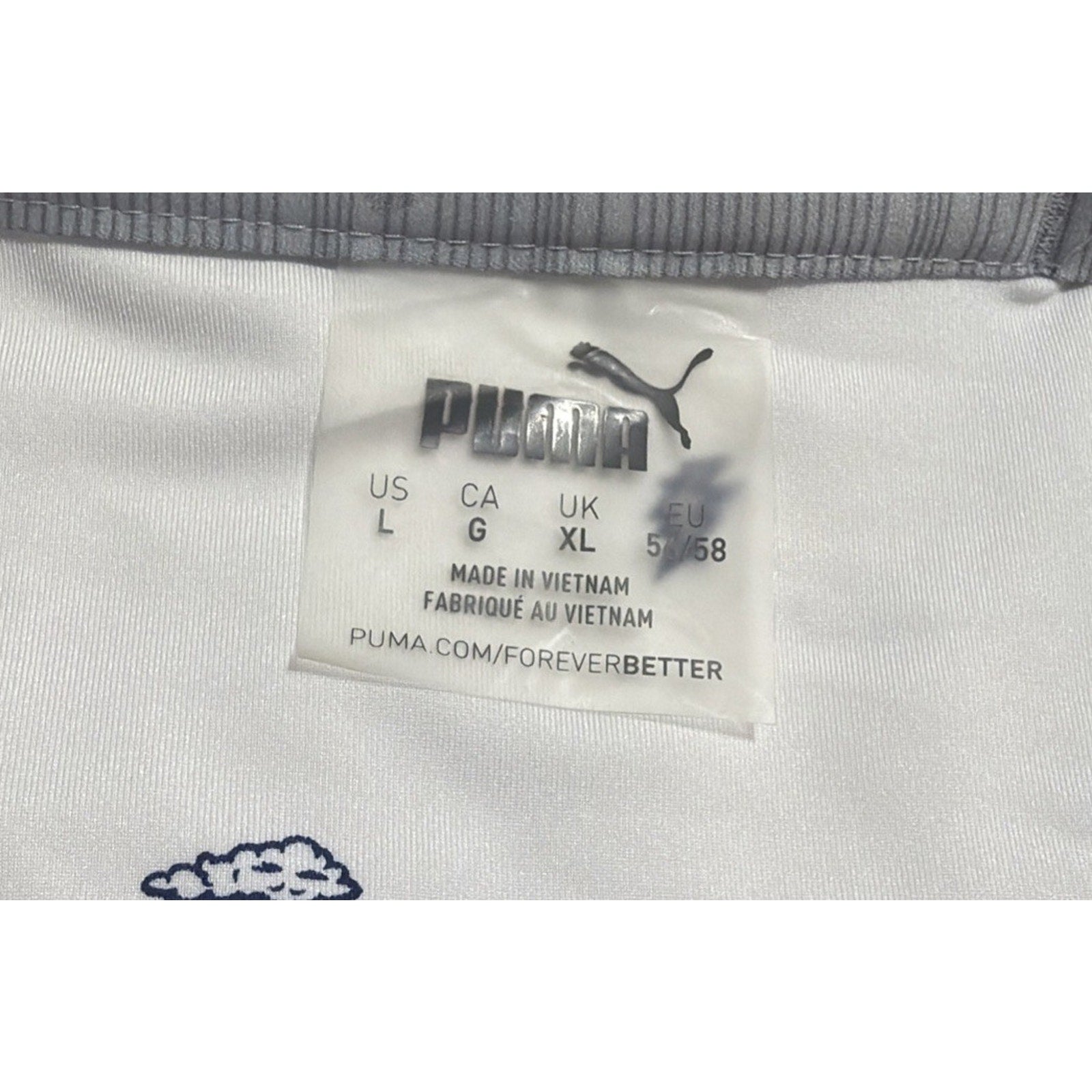 PUMA Men's MATTR Pouring Buckets Polo Shirt in Bright White/Cobalt SZ Large