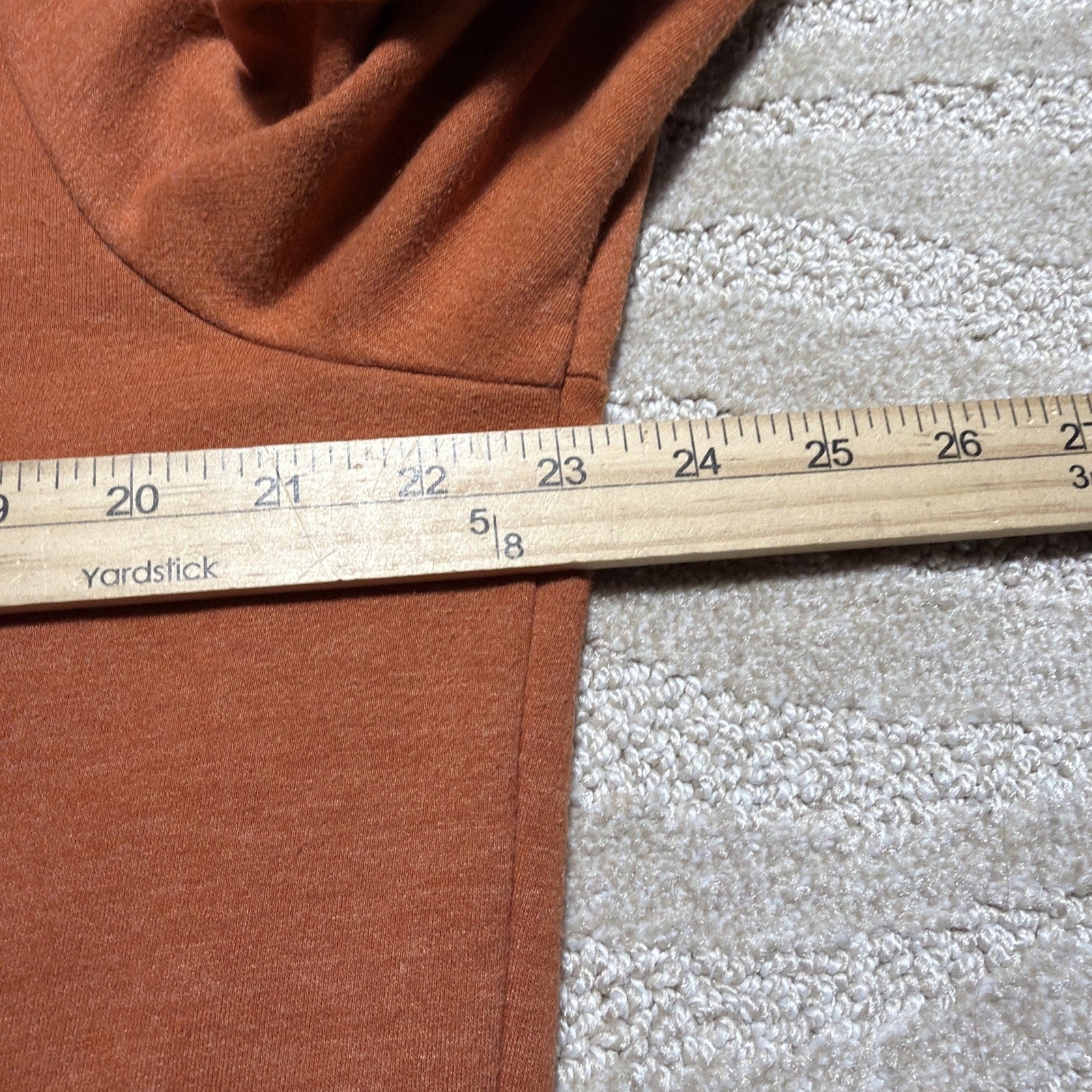 Eddie Bauer Vintage Soft Fleece Hoodie Womens Small Orange Full Zip Sweatshirt