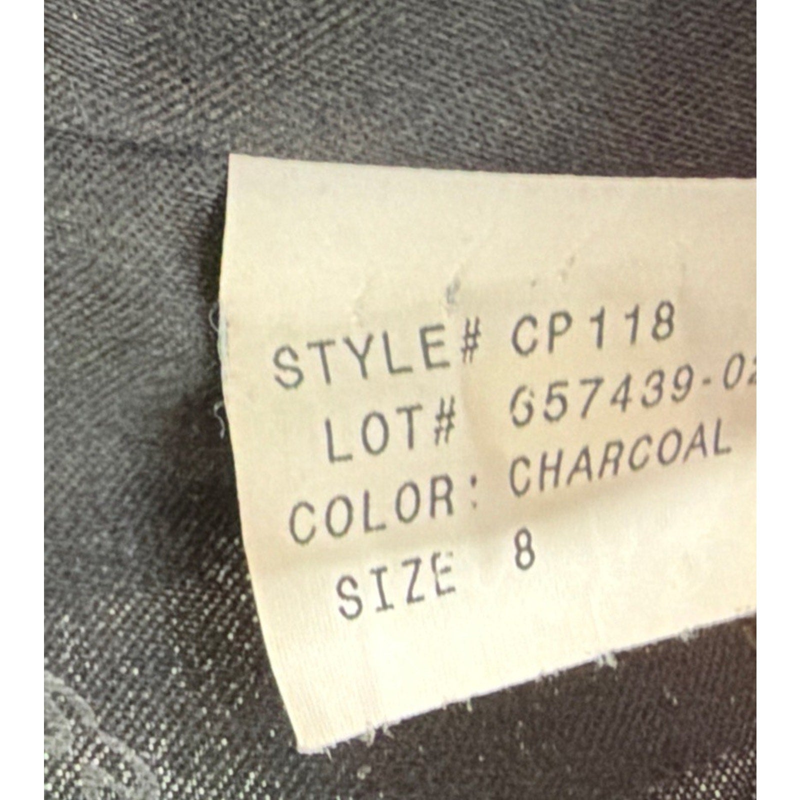 Preston & York Womens Size 8 100% Wool Trench Coat Charcoal Grey Lined