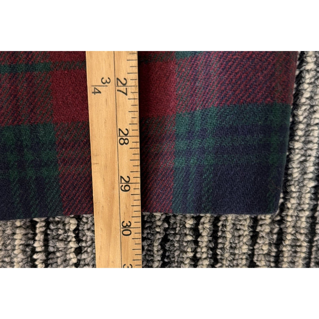 Vtg Sag Harbor Women's 12 Red Plaid Wool Blend Single Breasted Lined Blazer NWT