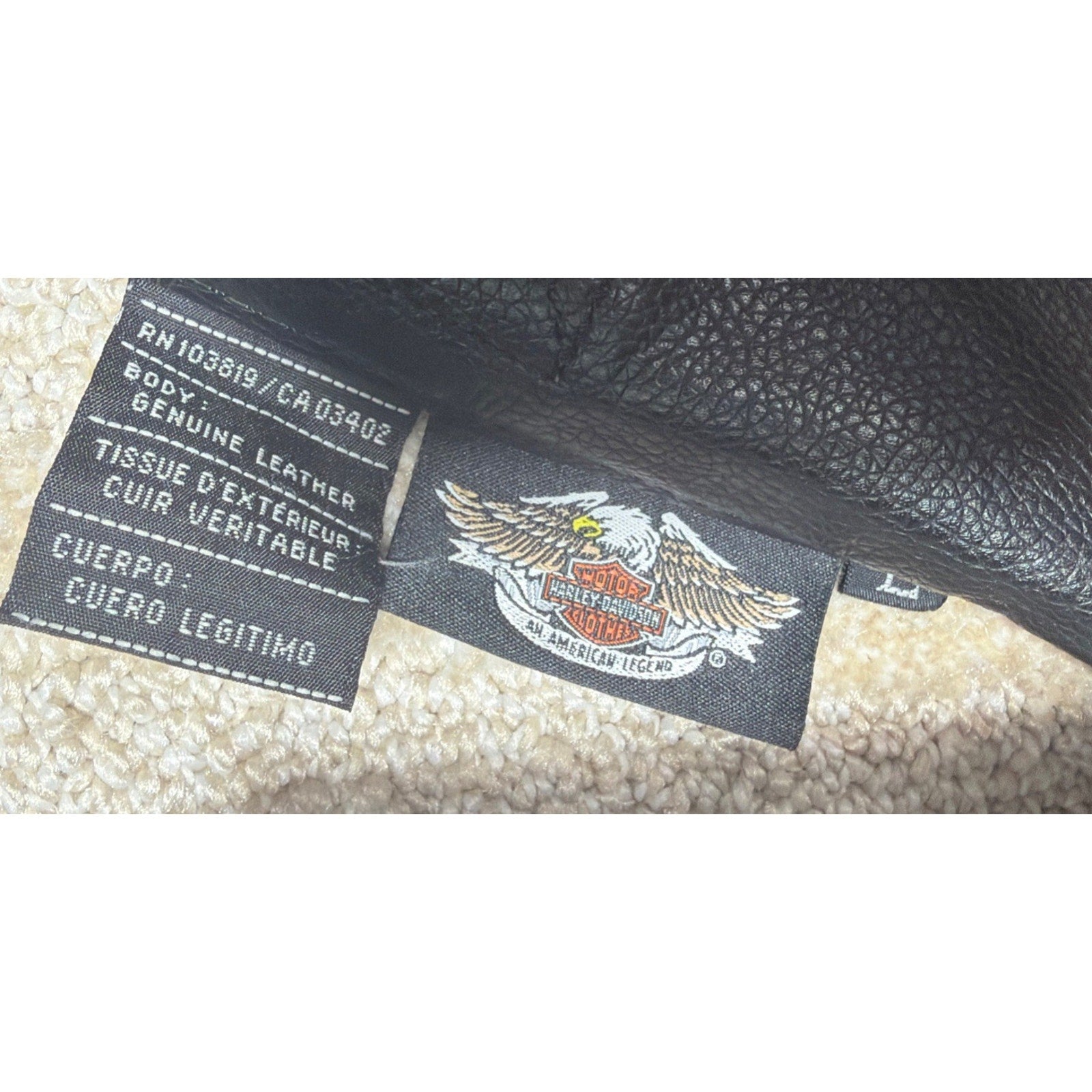 Genuine Leather Harley Davidson Chaps - Mens Large