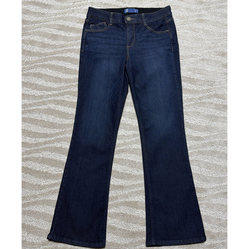 Democracy Jeans Womens 8 Boot Cut Mid Rise Dark Wash Stretch Denim Ab 30x29.5