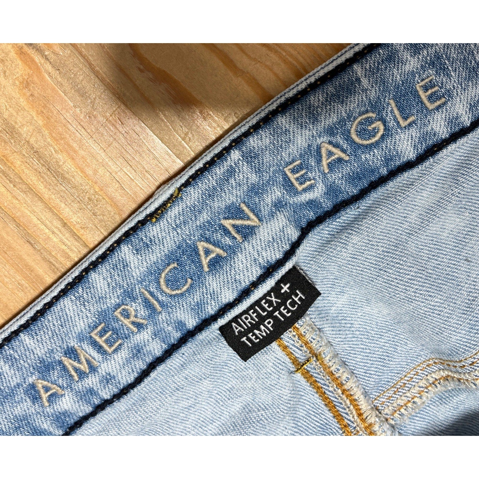 American Eagle Airflex + Temp Tech Jeans Men’s 44x32 Blue Denim Athletic Skinny