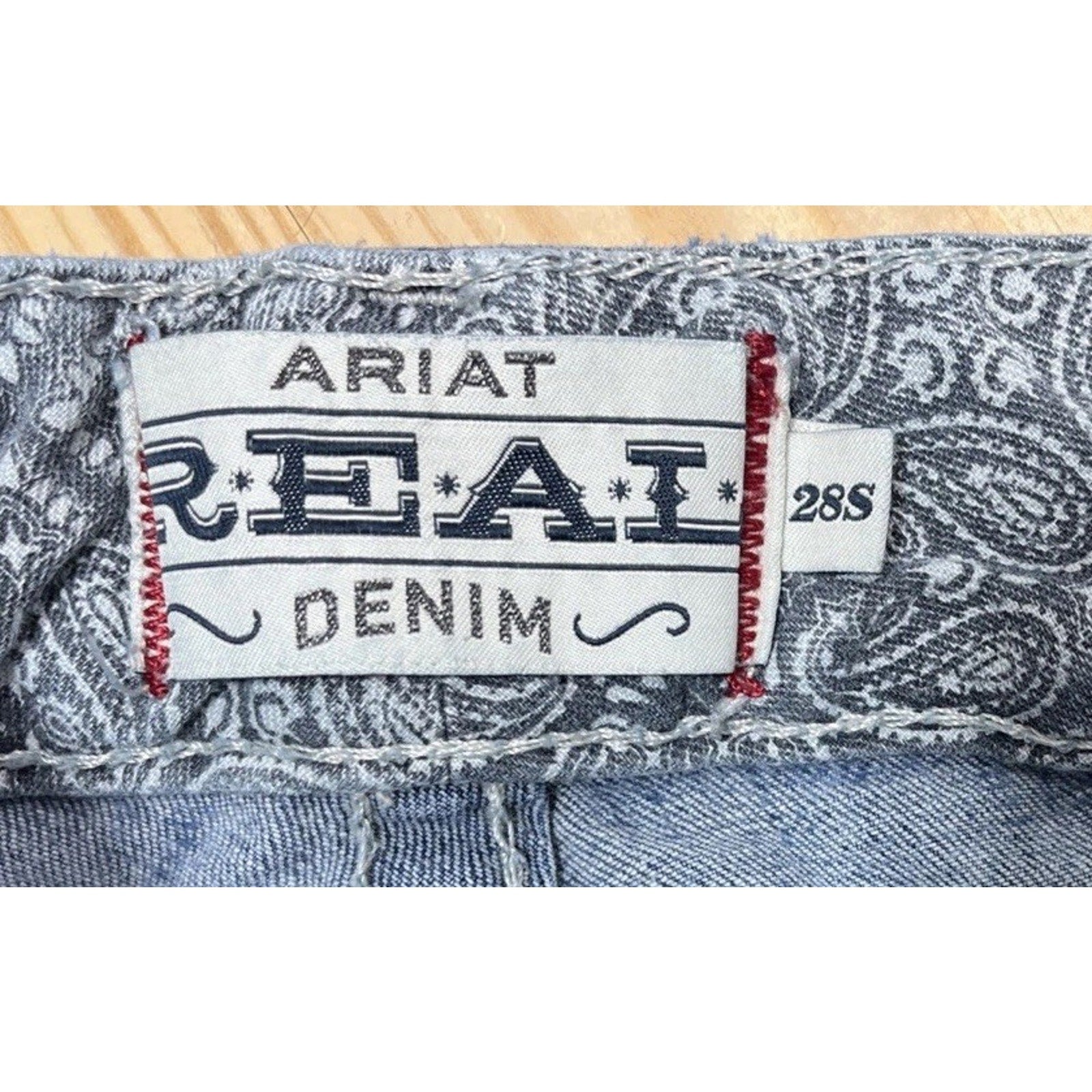 Ariat REAL Jeans Womens 28 S Blue Stone Wash Western Straight Stretch Denim