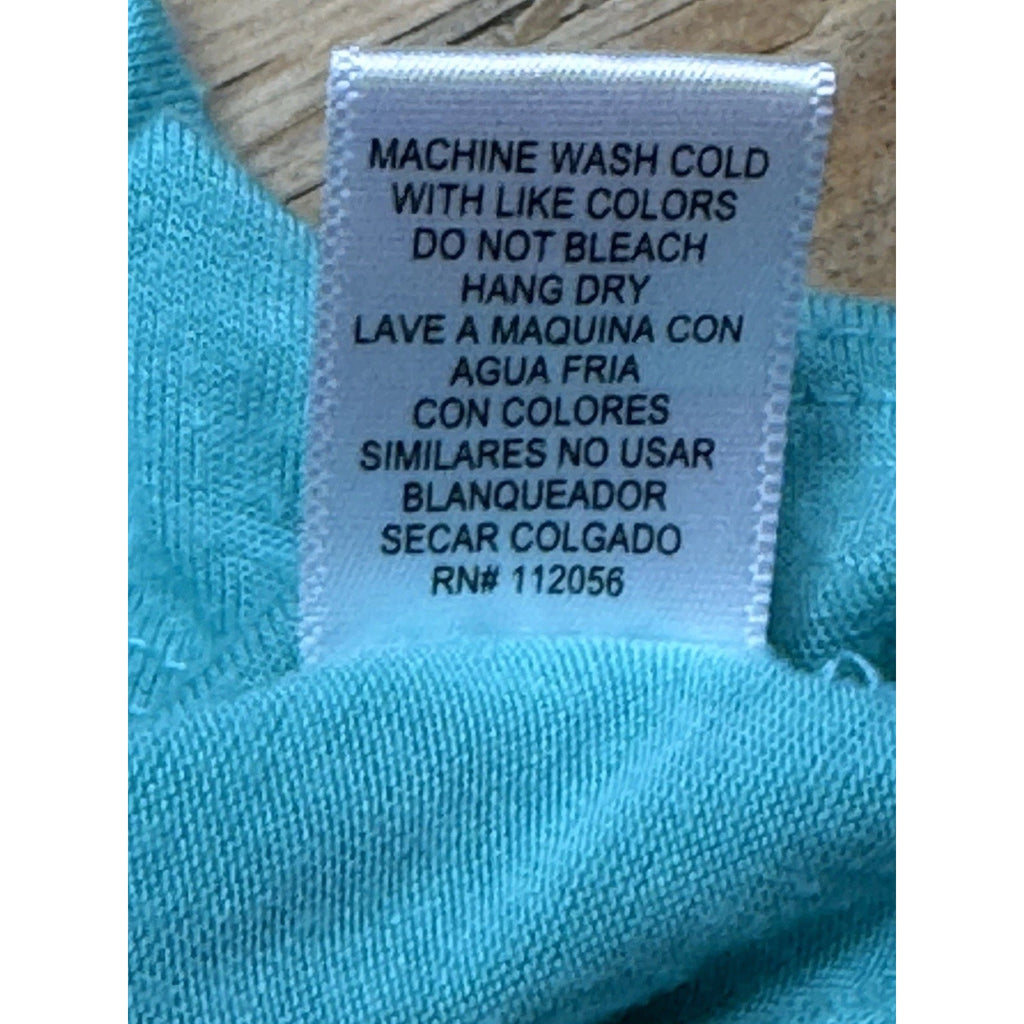 Zenana Light Teal Ladies Popover Shirt Top Size L Dolman 3/4 Sleeve Stretch