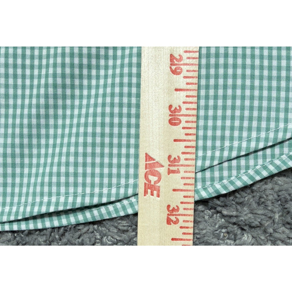 New IZOD Performance Woven Shirt Men's Size 4XB Green Gingham Check Button Down