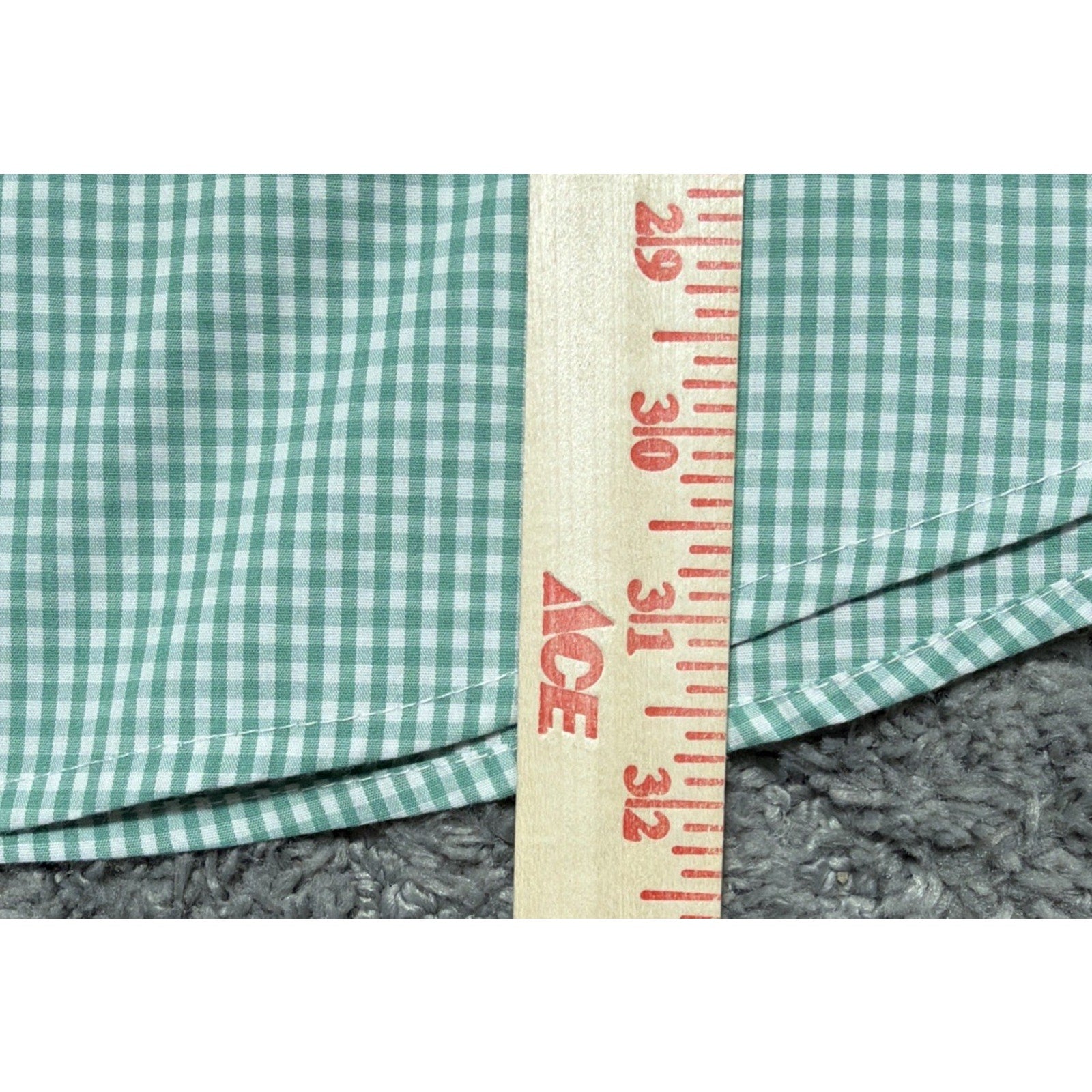 New IZOD Performance Woven Shirt Men's Size 4XB Green Gingham Check Button Down