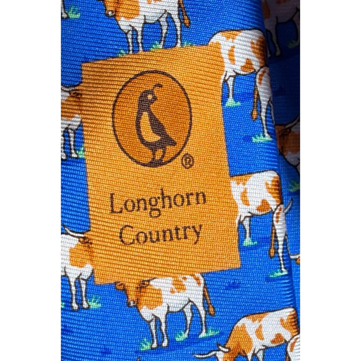 Bird Dog Bay Longhorn Country Silk Tie Hand Made USA Designer Necktie NWT