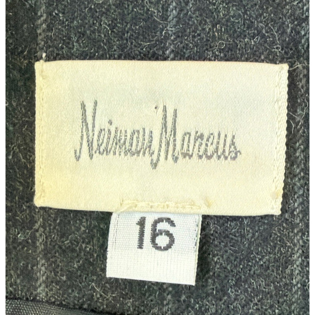 VTG 80s Neiman Marcus 100% Wool Blazer Jacket 3 Button Womens Sz 16 Made In USA