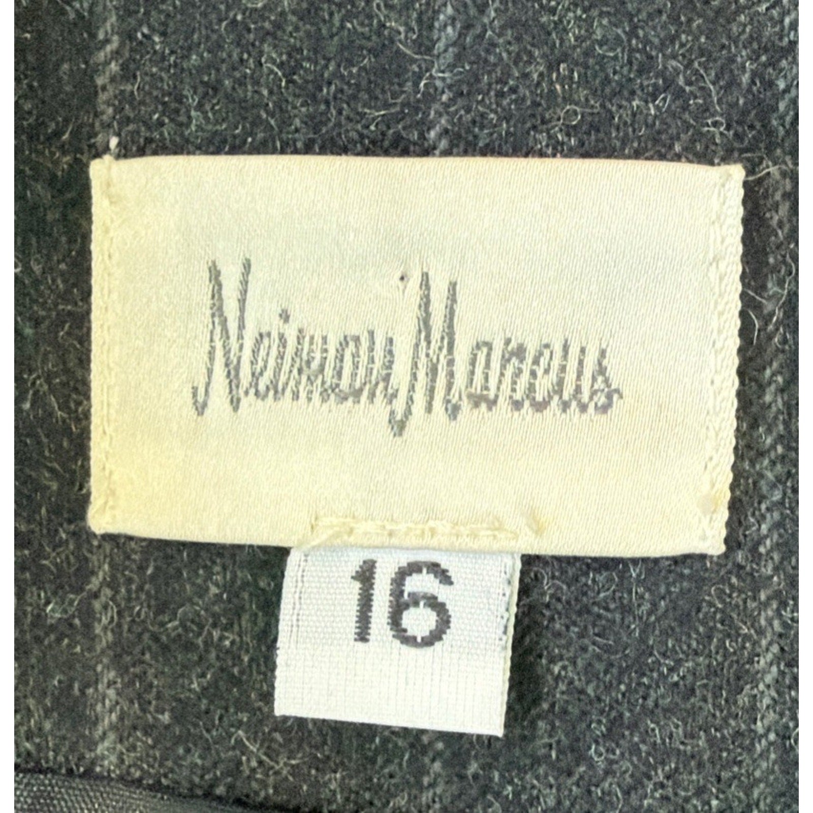 VTG 80s Neiman Marcus 100% Wool Blazer Jacket 3 Button Womens Sz 16 Made In USA