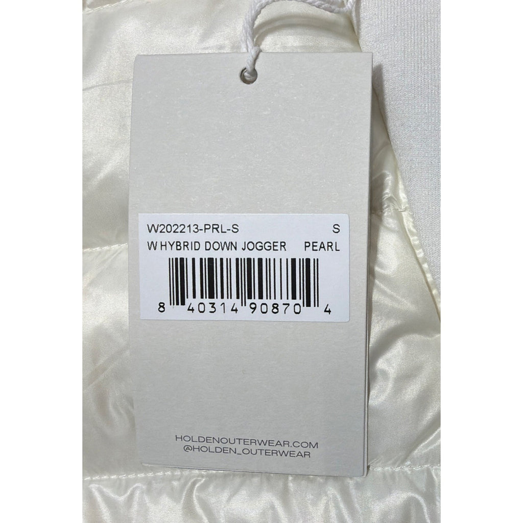 Holden Hybrid Down Jogger Pants Quilted Puffer Pull On White Pearl Womens Small