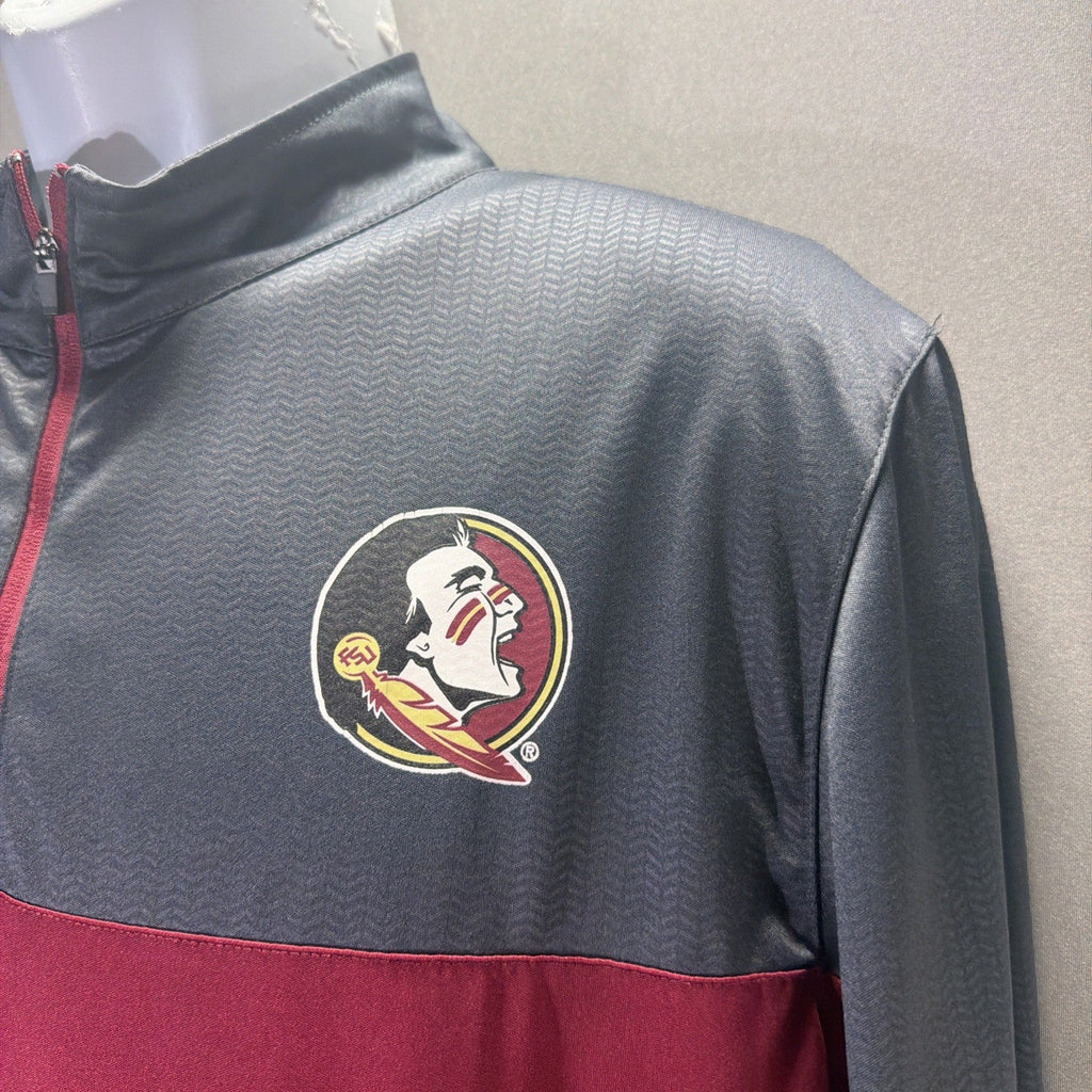 FSU Colosseum Mens L Military Quarter 1/4 Zip Pullover Florida State Seminoles