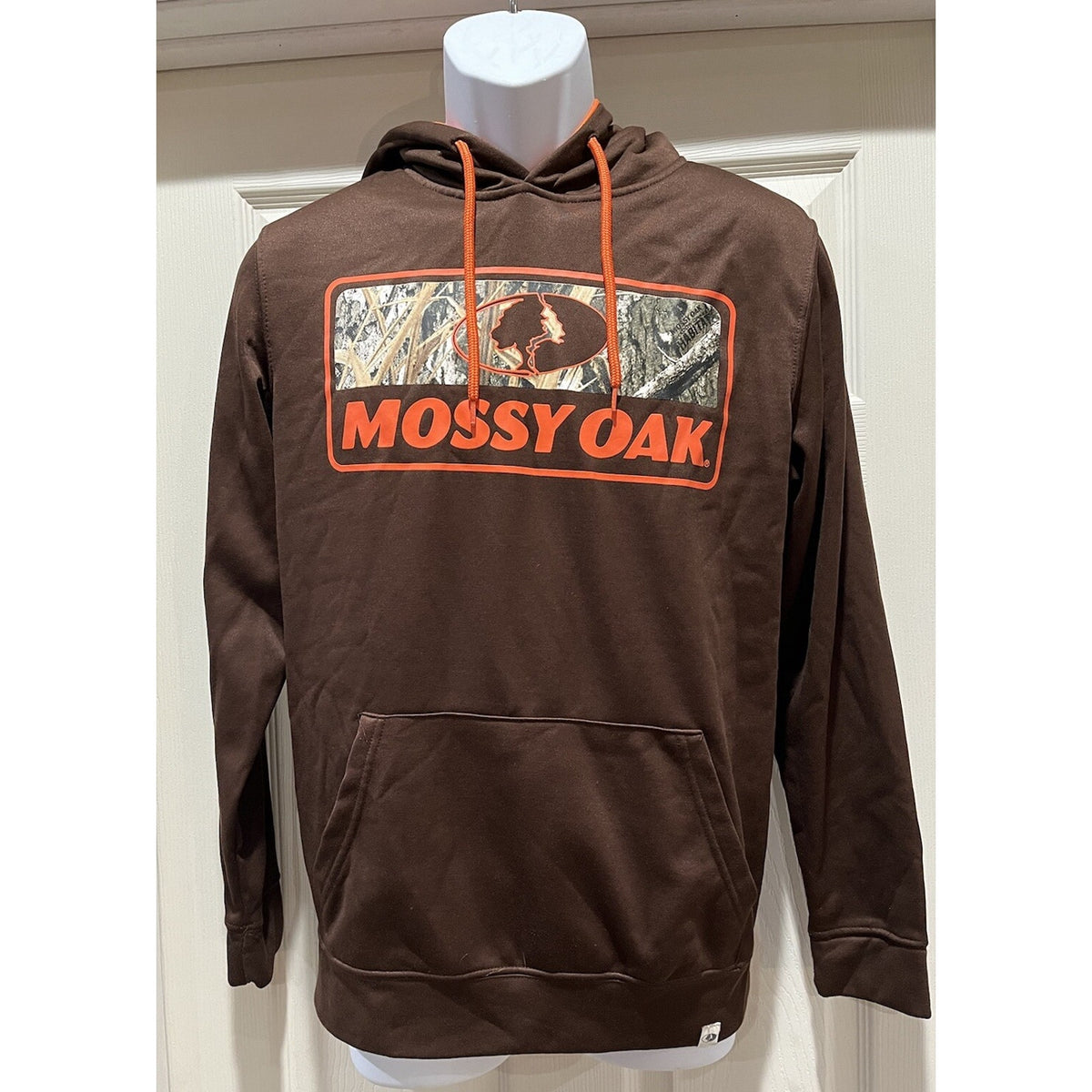 Colosseum Athletics Mossy Oak Hoodie Brown Orange Men's Size Small EUC