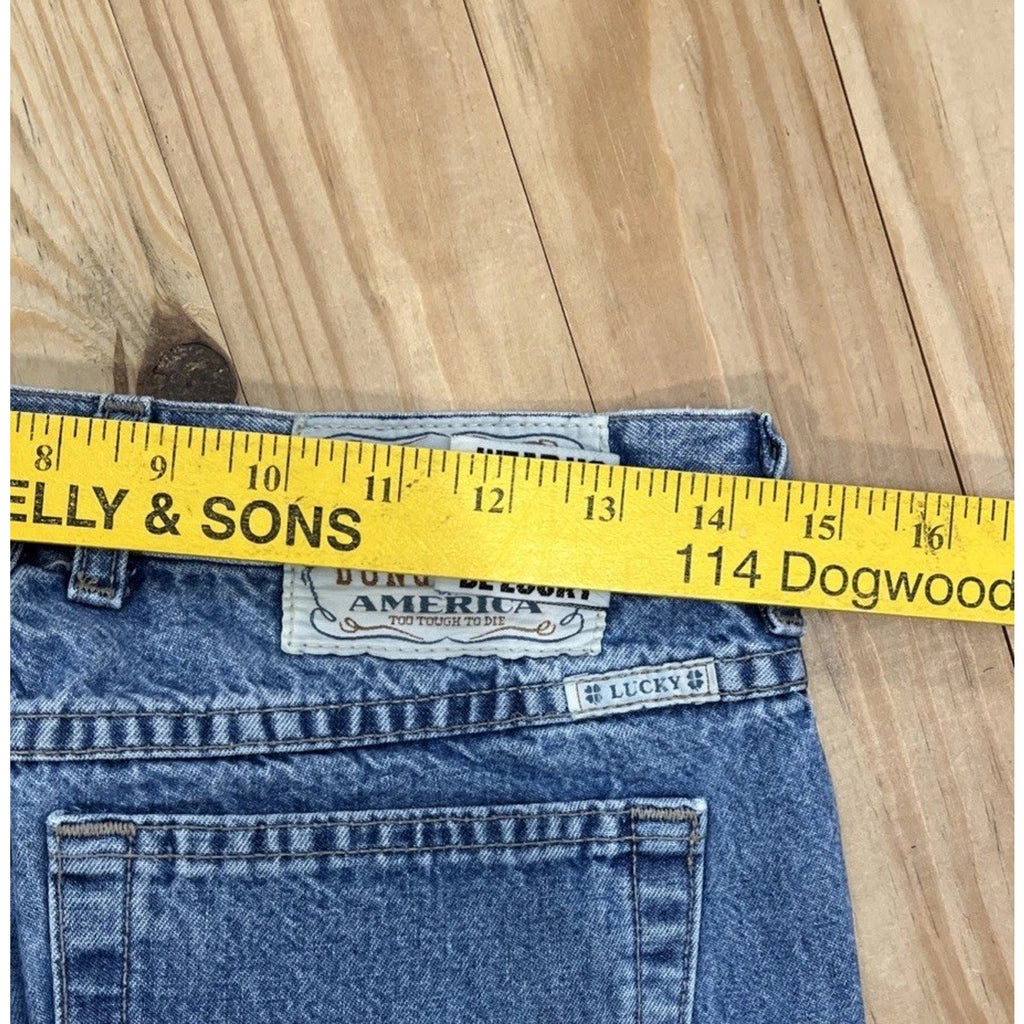 Vtg Lucky Brand Jeans Womens 8 Denim Peanut Pant Low Rise Flare Made In USA