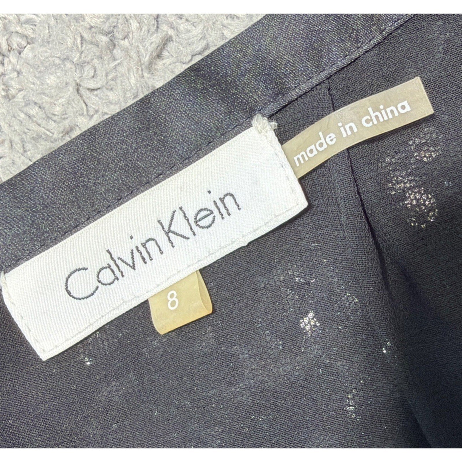 Calvin Klein Women's Sequin Long Black Shimmer Skirt Size 8 New With Tags