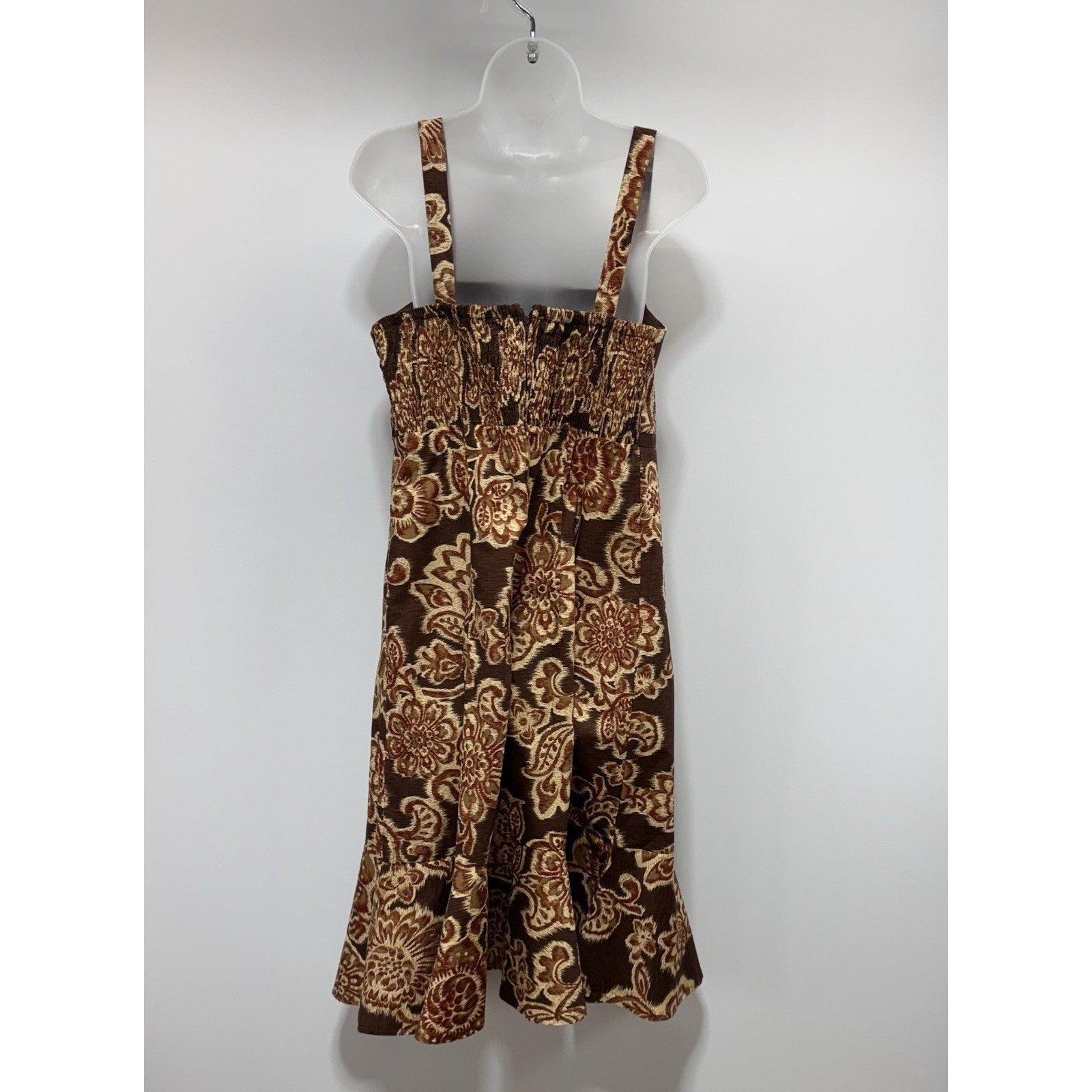 R&K ORIGINALS Brown Floral Sundress Dress Women’s Size 16 New With Tags