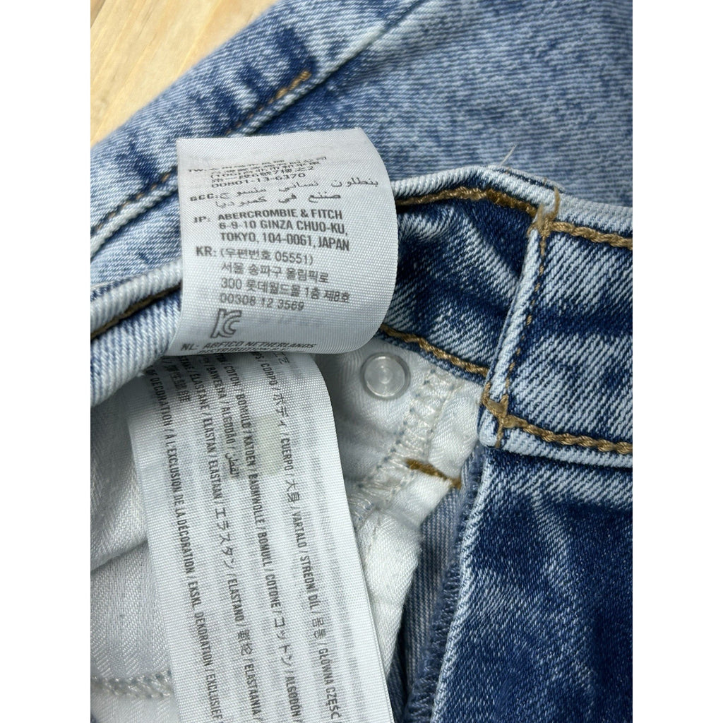 Abercrombie & Fitch Jeans Women 26 Blue Ultra HighRise Ankle Straight Distressed