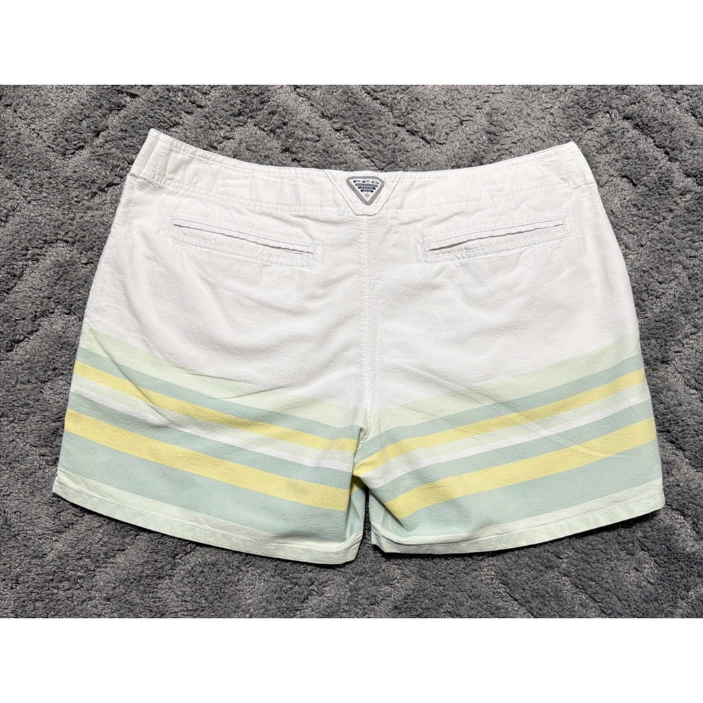 Columbia Solar Fade Shorts Womens 14 White Bermuda Outdoors PFG 36x6
