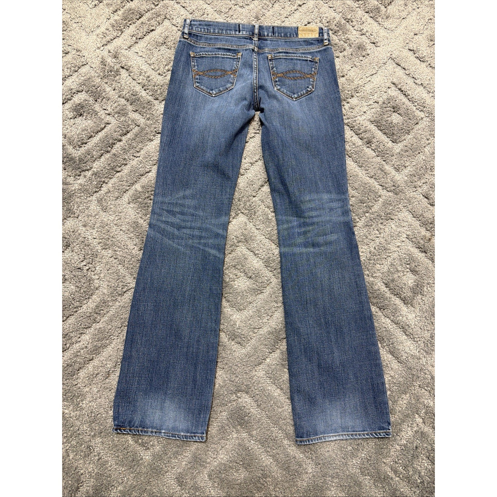ABERCROMBIE & FITCH Y2K Jeans EMMA Bootcut Womens 6 27x33 Stretch Actual 28x31