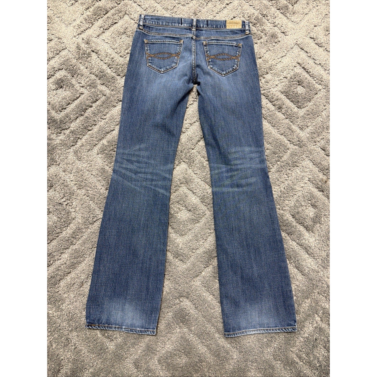 ABERCROMBIE & FITCH Y2K Jeans EMMA Bootcut Womens 6 27x33 Stretch Actual 28x31