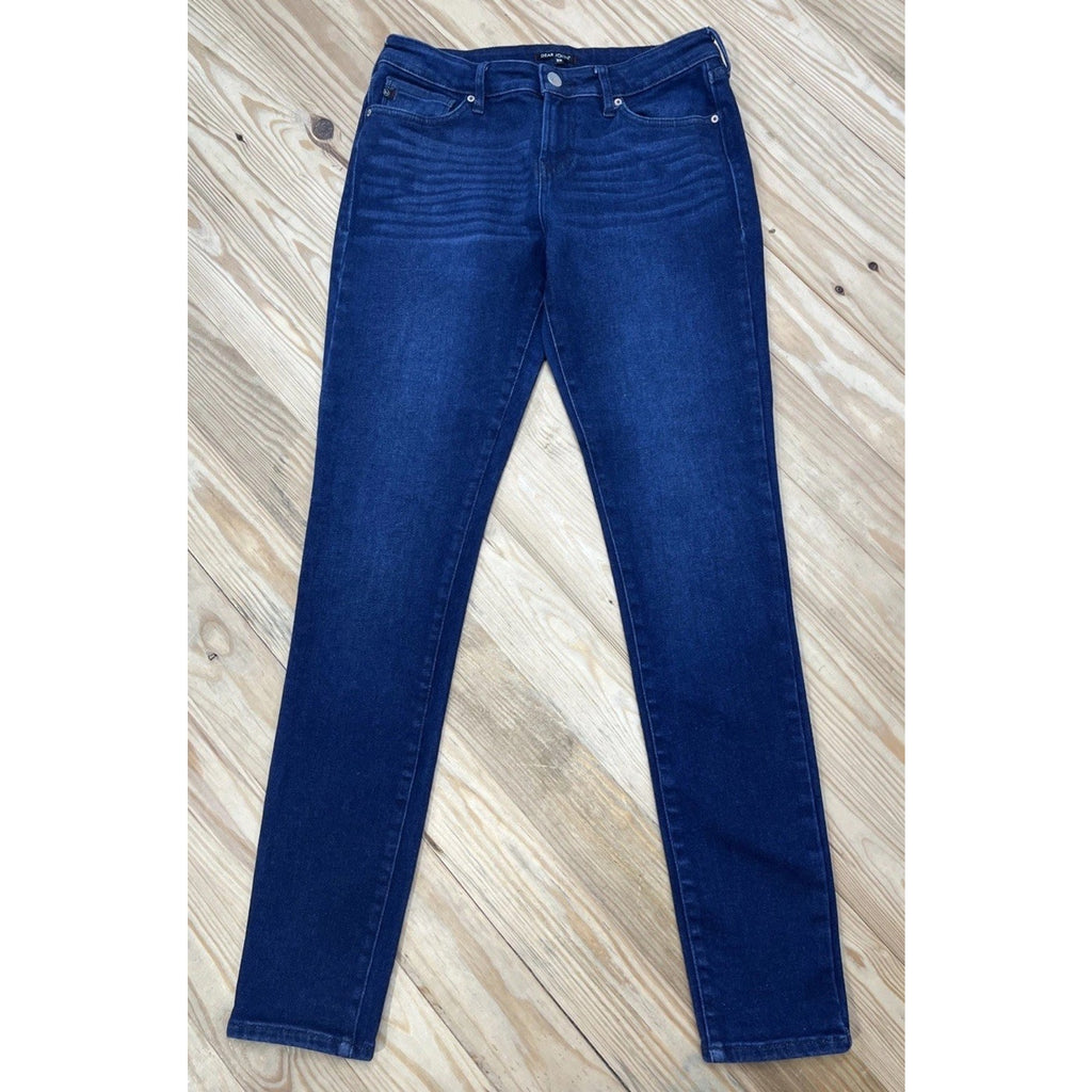 Dear John American Classic Cotton Blend Skinny Dark Wash Blue Denim Jeans Sz 29