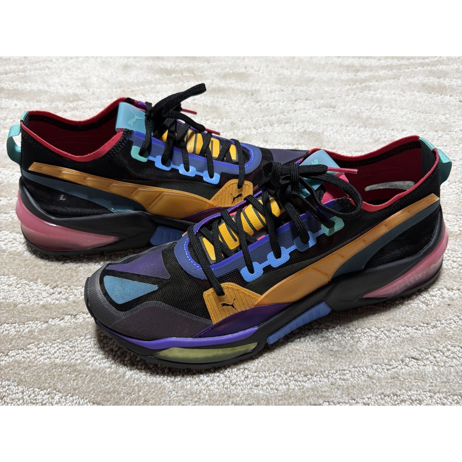 Puma LQDCell Optic Sheer Running Shoes Black & Multicolor Mens Sz 10.5/192560-06