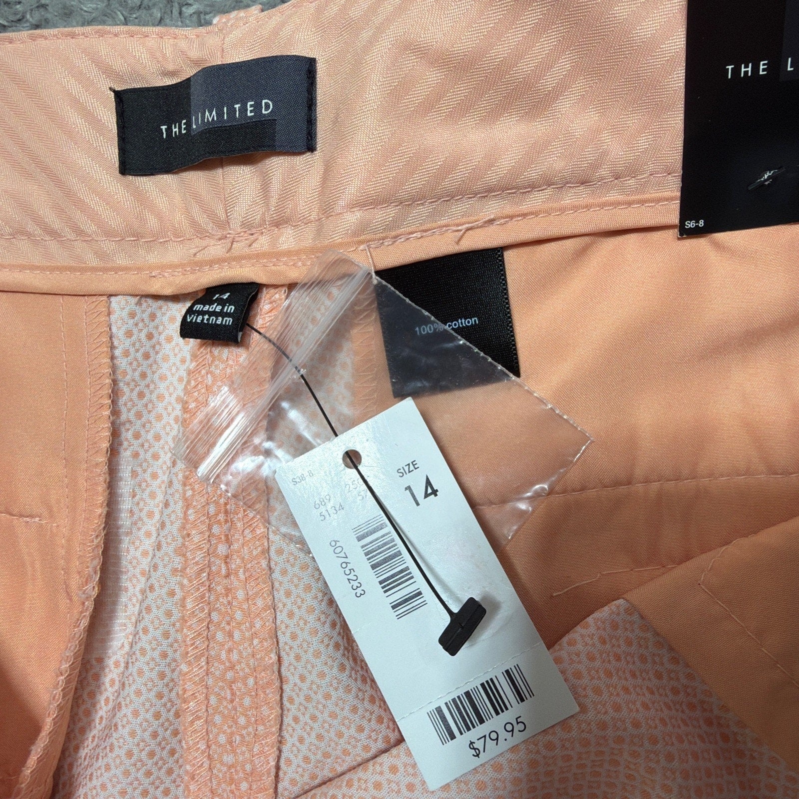The Limited Womens Pencil Pant Peach Size 14 Ankle Length New 36x27
