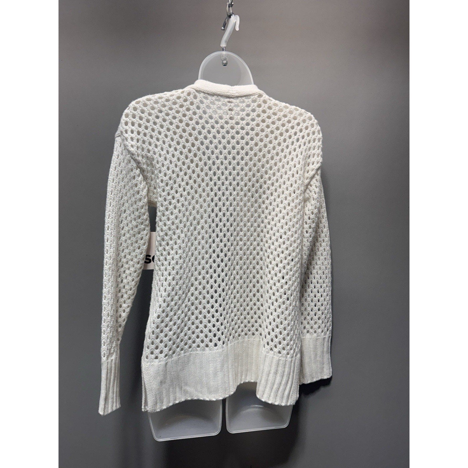 SO Girls Crochet Open Knit Cardigan Cream L 10-12 Boho Lightweight NWT