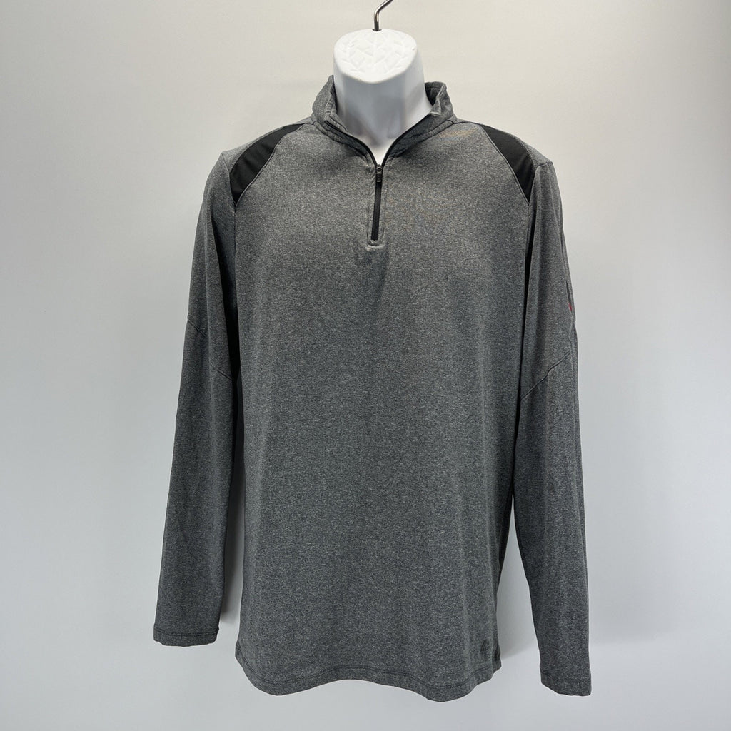RBX Shirt Mens M Gray Xtrain Performance 1/4 Zip Pullover Polyester Blend
