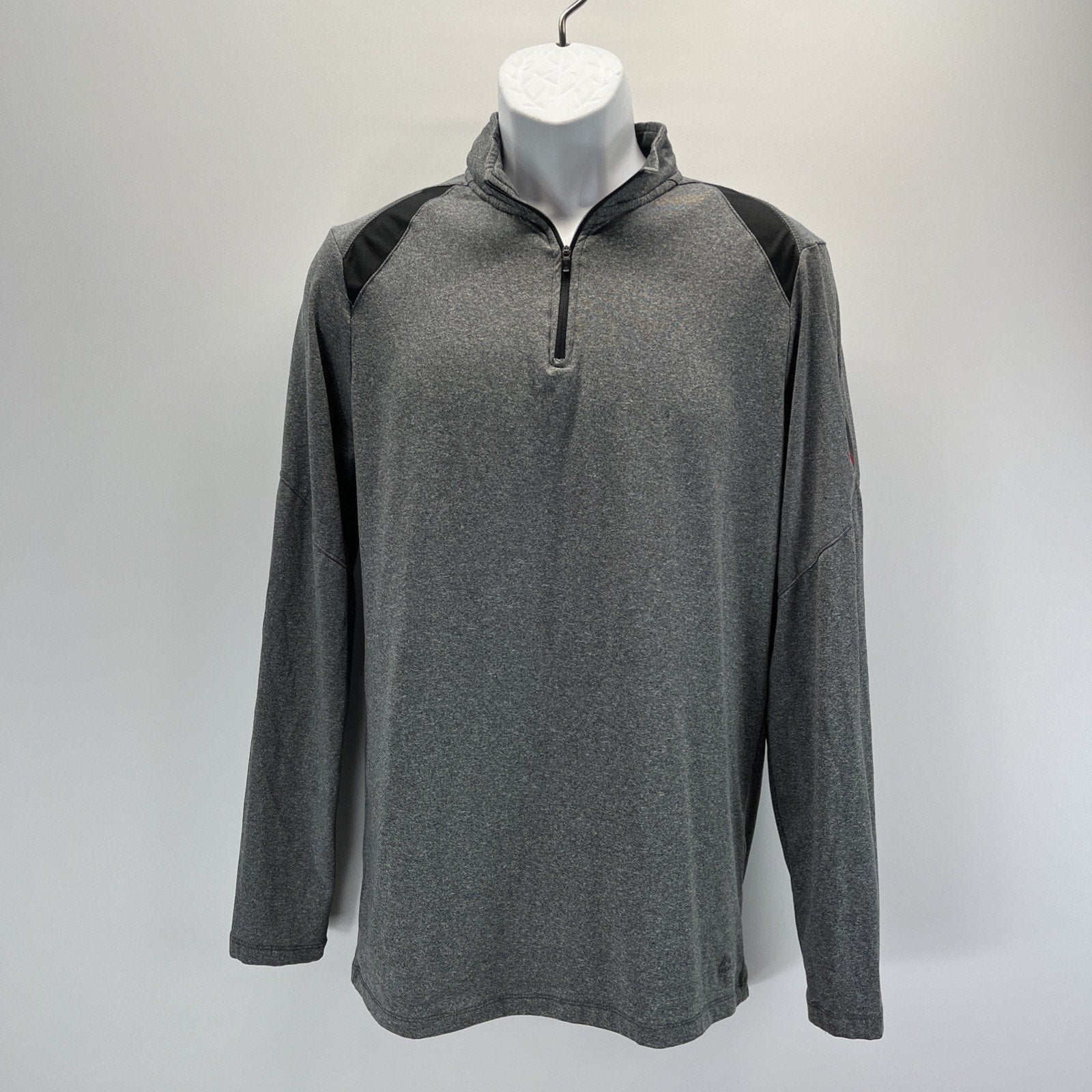 RBX Shirt Mens M Gray Xtrain Performance 1/4 Zip Pullover Polyester Blend