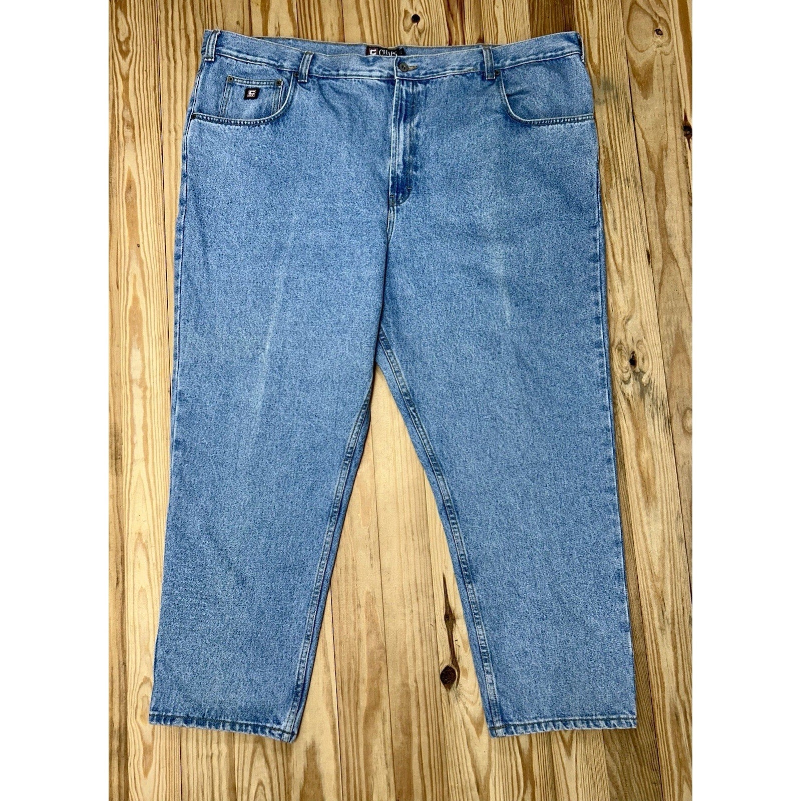 Chaps Ralph Lauren Jeans Mens 52x30 Blue Stone 99 Straight Leg 90s. 100% Cotton