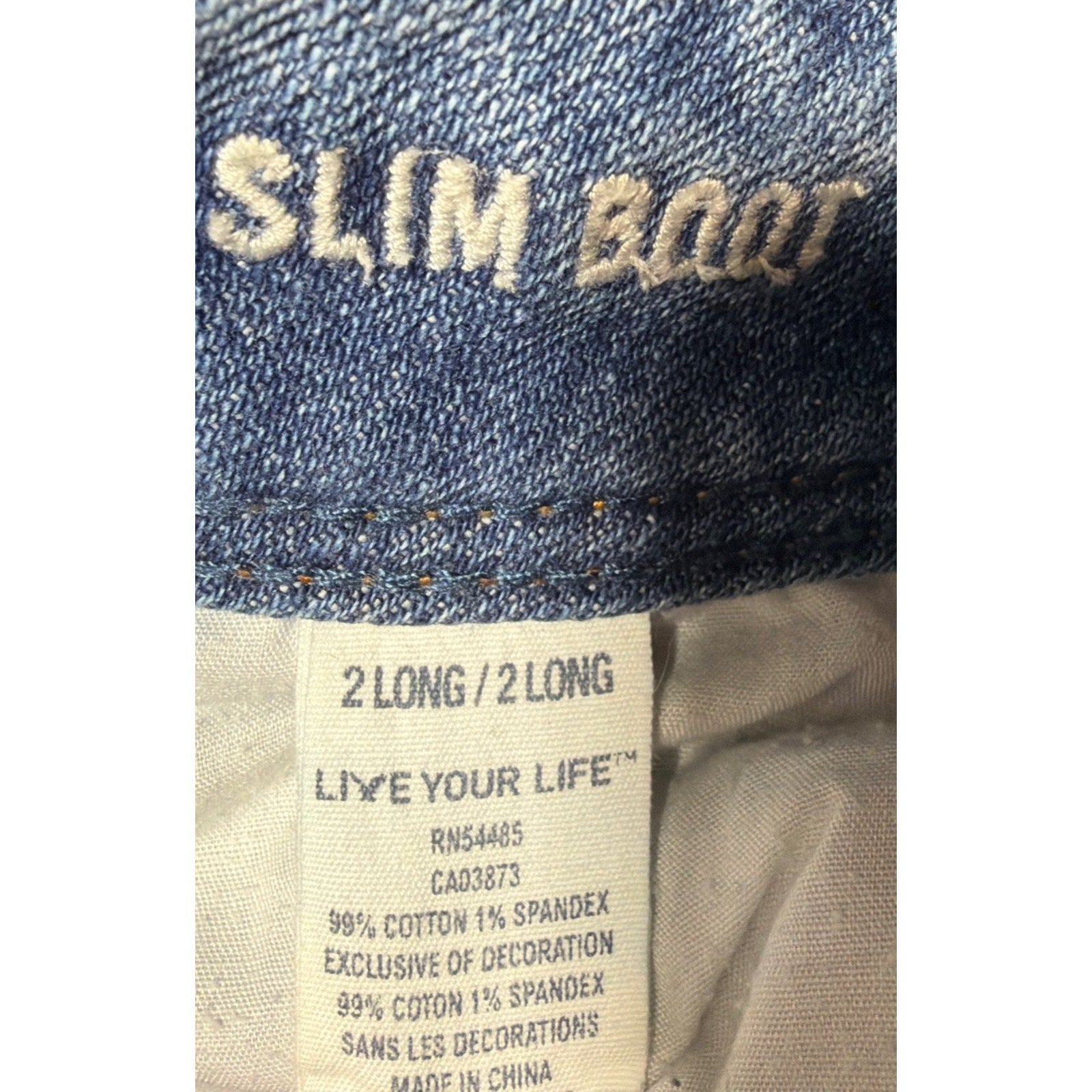 American Eagle Y2K Low Rise Slim Boot Jeans Womens 2 Long Blue Denim 29x34