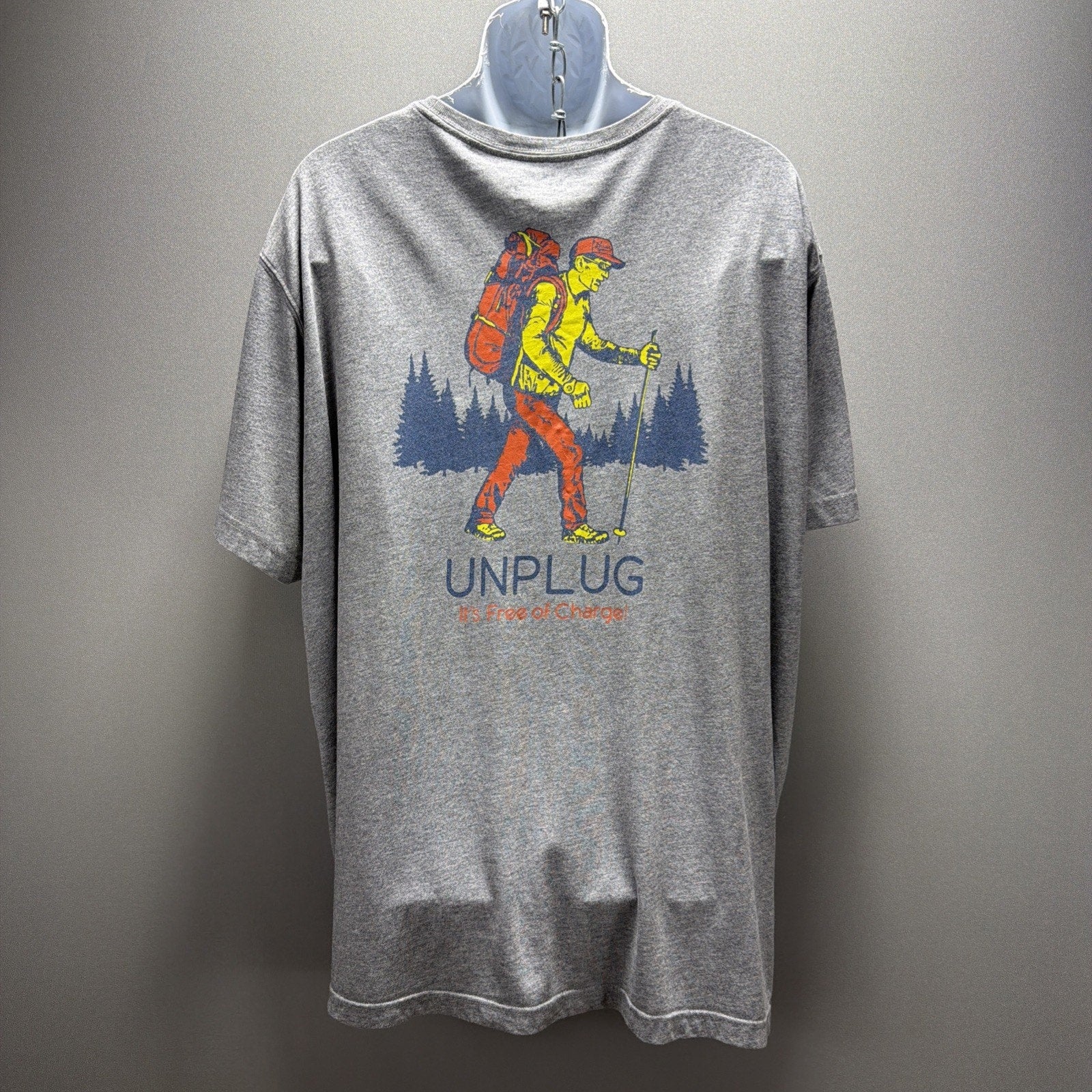 Eddie Bauer Men’s Legend Wash Guide Graphic Classic T-Shirt Color Grey Size 3XL